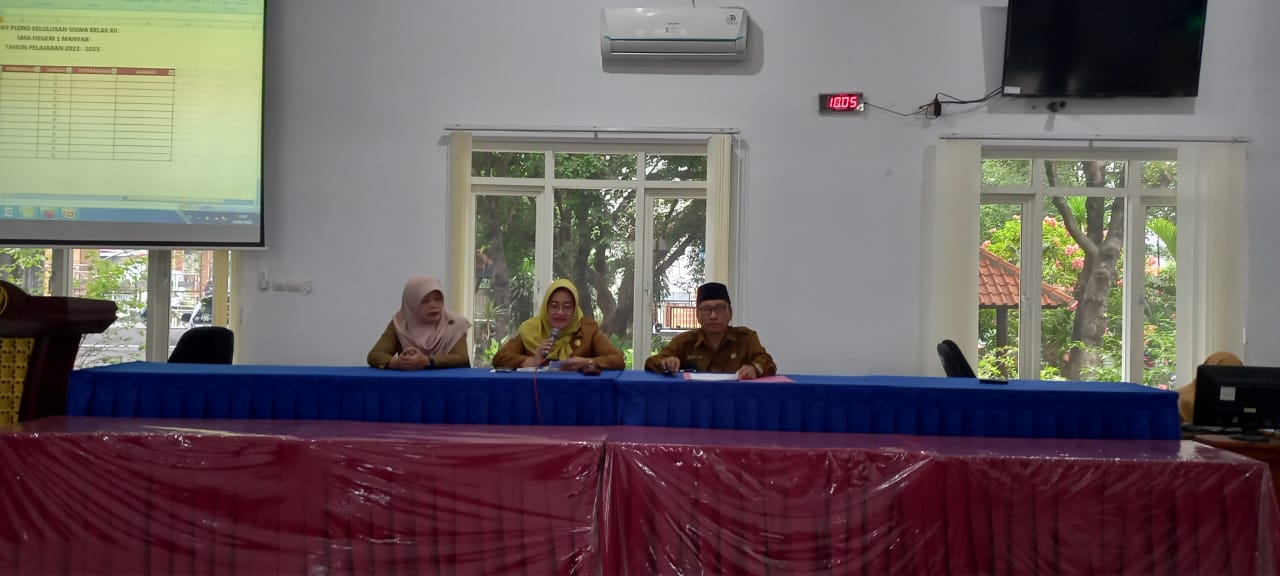 Rapat Pleno Kelulusan Kelas XII Tahun Pelajaran 2022/2023