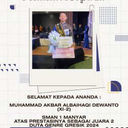 SISWA SMAN 1 MANYAR JUARA II DUTA GENRE 2024